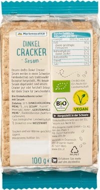 Cracker, Dinkel Sesam, 100 g