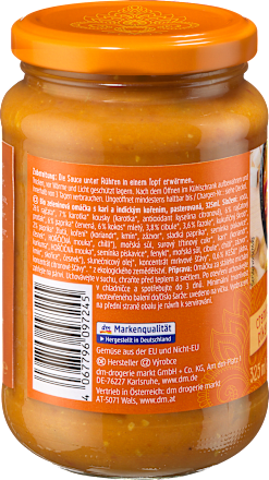 Currysoße, Indisch, cremig-pikant, 325 ml