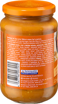 Currysoße, Indisch, cremig-pikant, 325 ml