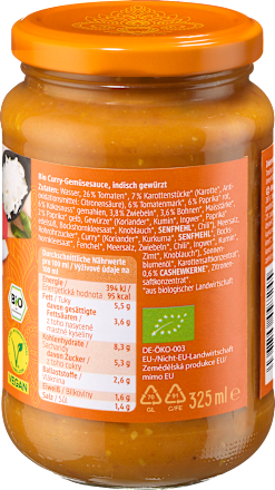 Currysoße, Indisch, cremig-pikant, 325 ml