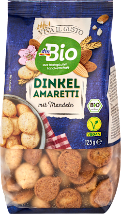 Dinkel Amaretti mit Mandeln, 125 g