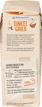 Dinkel Grieß, 500 g