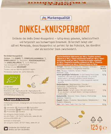 Dinkel Knusperbrot, 125 g