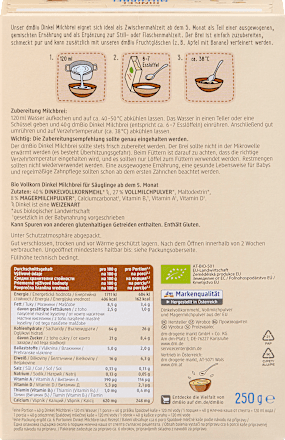 Dinkel-Milchbrei ab dem 5. Monat, 250 g