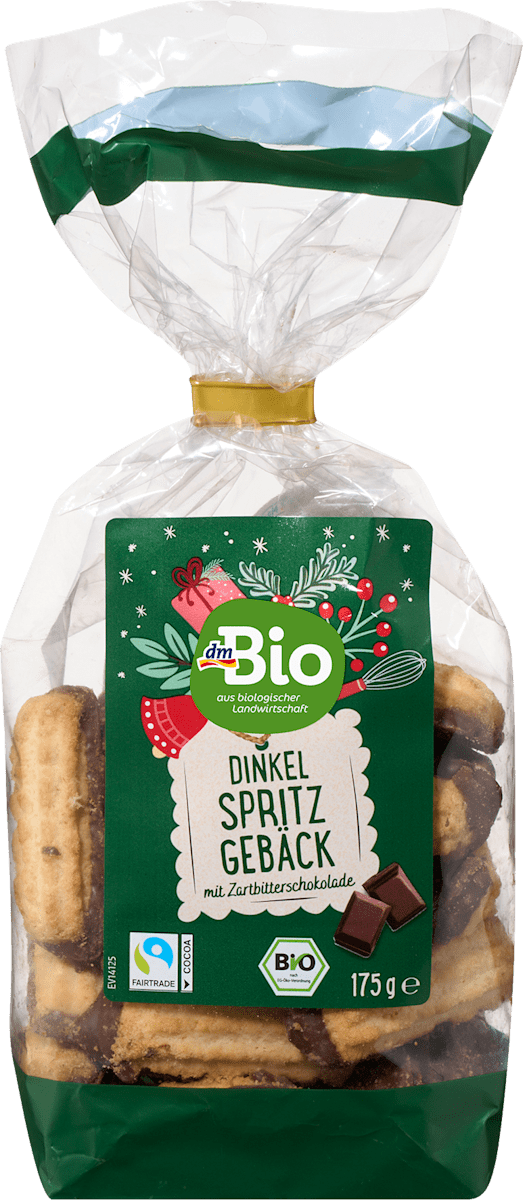 dmBio Dinkel Spritzgebäck schokoliert, 175 g