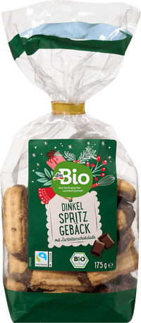 dmBio Dinkel Spritzgebäck schokoliert, 175 g