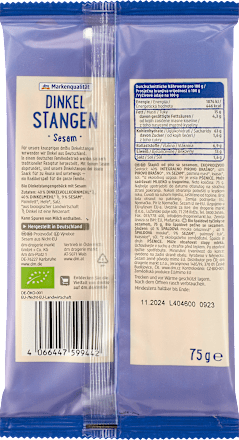 Dinkel Stangen Sesam, 75 g
