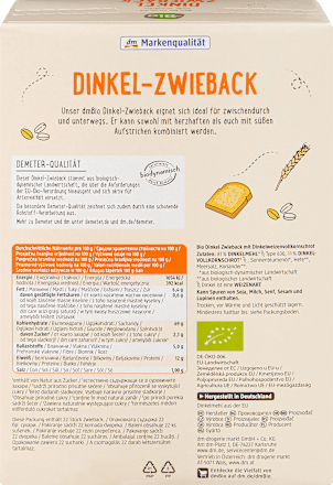 Dinkel Zwieback, 200 g