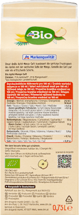 Direktsaft, Apfel-Mango mit Mangomark, 750 ml