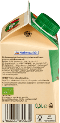 Direktsaft, Gemüse, 0,5 l