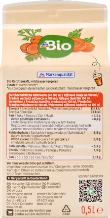 Direktsaft, Karotte, 0,5 l