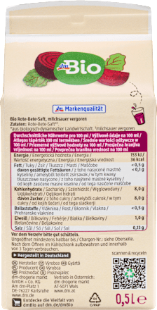 Direktsaft, Rote Bete, 0,5 l