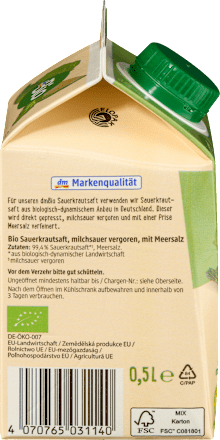 Direktsaft, Sauerkraut, 0,5 l