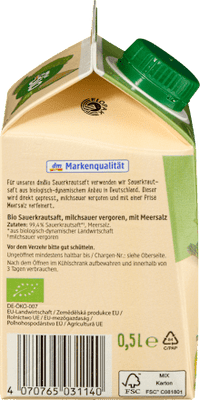 Direktsaft, Sauerkraut, 0,5 l