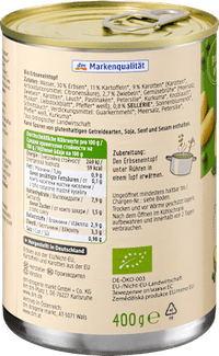 Eintopf, Erbsen mit Gemüse, 400 g