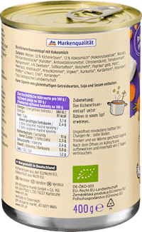 Eintopf, Kichererbsen mit Kokosmilch, 400 g