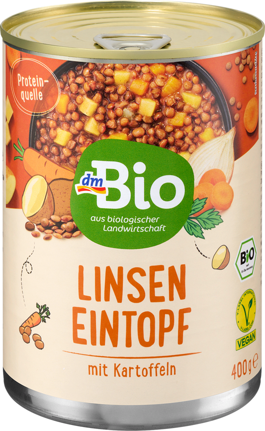 dmBio Ragoût, lentilles aux pommes de terre, 400 g