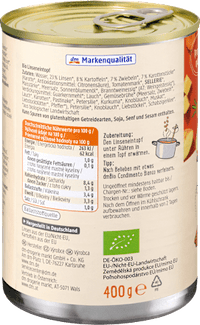 Eintopf, Linsen mit Kartoffeln, 400 g