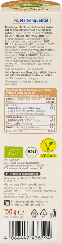 dmBio Elisen Lebkuchen mini, 150 g
