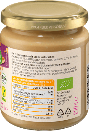 Erdnusscreme Crunchy, 250 g
