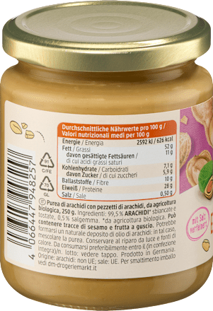 Erdnussmus Crunchy, 250 g