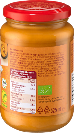 Erdnusssoße Saté, würzig-nussig, 325 ml