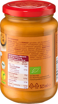 Erdnusssoße Saté, würzig-nussig, 325 ml