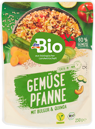 Fertiggericht, Gemüsepfanne mit Bulgur & Quinoa, 250 g