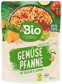 Fertiggericht, Gemüsepfanne mit Bulgur & Quinoa, 250 g