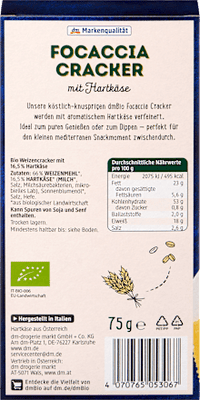 Focaccia Cracker, 75 g
