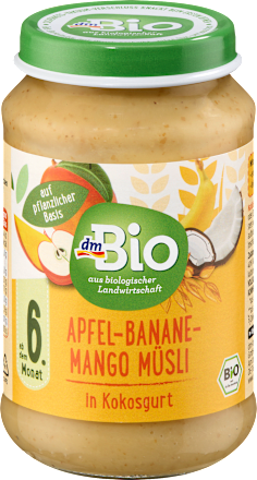 Frucht & Getreide Apfel, Banane, Mango Müsli in Kokos, ab dem 6. Monat, 190 g