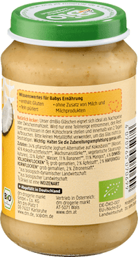 Frucht & Getreide Apfel, Banane, Mango Müsli in Kokos, ab dem 6. Monat, 190 g
