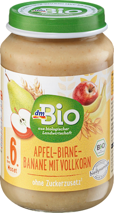 Frucht & Getreide Apfel-Birne-Banane mit Vollkorn ab dem 6. Monat, 190 g
