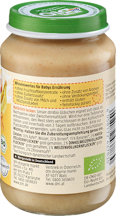 Frucht & Getreide Apfel-Birne-Banane mit Vollkorn ab dem 6. Monat, 190 g