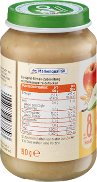 Frucht & Getreide Apfel-Birne mit Dreikorn ab dem 8. Monat, 190 g