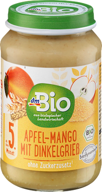 Frucht & Getreide Apfel-Mango mit Dinkelgrieß ab dem 5. Monat, 190 g