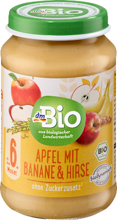 Frucht & Getreide Apfel mit Banane und Hirse ab dem 6. Monat, 190 g