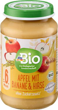 Frucht & Getreide Apfel mit Banane und Hirse ab dem 6. Monat, 190 g