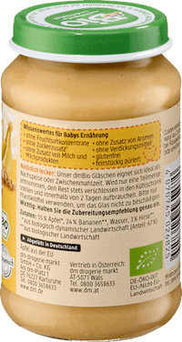 Frucht & Getreide Apfel mit Banane und Hirse ab dem 6. Monat, 190 g