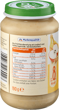 Frucht & Getreide Bircher Müsli ab dem 8. Monat, 190 g