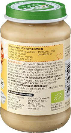 Frucht & Getreide Bircher Müsli ab dem 8. Monat, 190 g