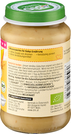 Frucht & Getreide exotisches Bircher Müsli, ab dem 8.Monat, 190 g