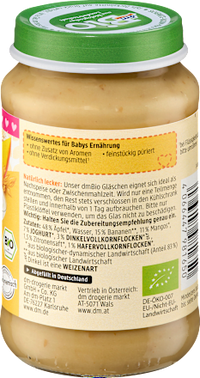 Frucht & Getreide exotisches Bircher Müsli, ab dem 8.Monat, 190 g