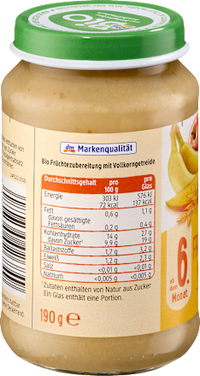 Frucht & Getreide Früchte-Allerlei mit Vollkorn ab dem 6. Monat, 190 g