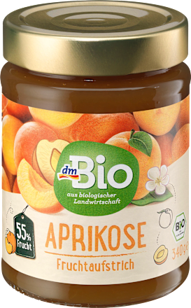 Fruchtaufstrich, Aprikose 55% Frucht, 340 g