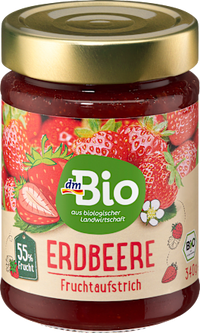 Fruchtaufstrich, Erdbeere 55% Frucht, 340 g