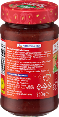 Fruchtaufstrich, Erdbeere 75% Frucht, 250 g