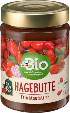 Fruchtaufstrich, Hagebutte 55% Frucht, 340 g