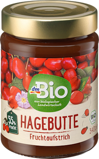 Fruchtaufstrich, Hagebutte 55% Frucht, 340 g