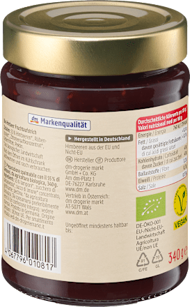 Fruchtaufstrich, Himbeere 55% Frucht, 340 g